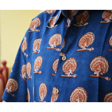 Indigo Mud Resist Printed Shirts