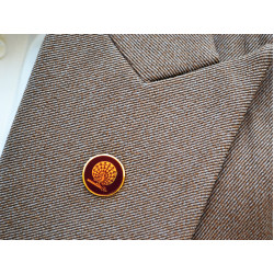 Maroon Peacock Lapel Pin