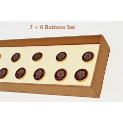 Maroon Peacock Button set of 13