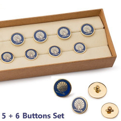 Mayo Peacock Buttons Set Of 11