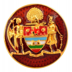 Silver & Enamel Coat of Arms Buttons