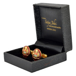 Coat of Arms Encrusted Cufflinks