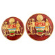 Silver & Enamel Coat of Arms Buttons