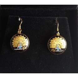 Hand Painted Mayoor Earrings
